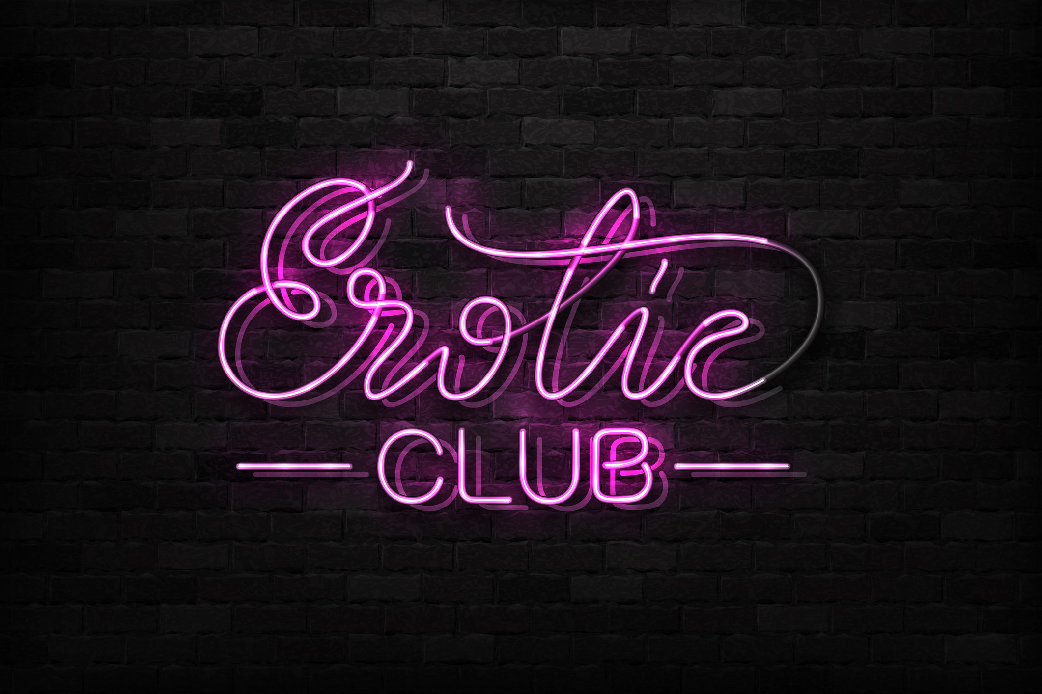 neon sign that reads &quot;erotic club&quot;
