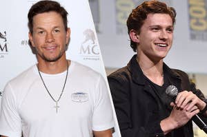 Mark Wahlberg and Tom Holland 