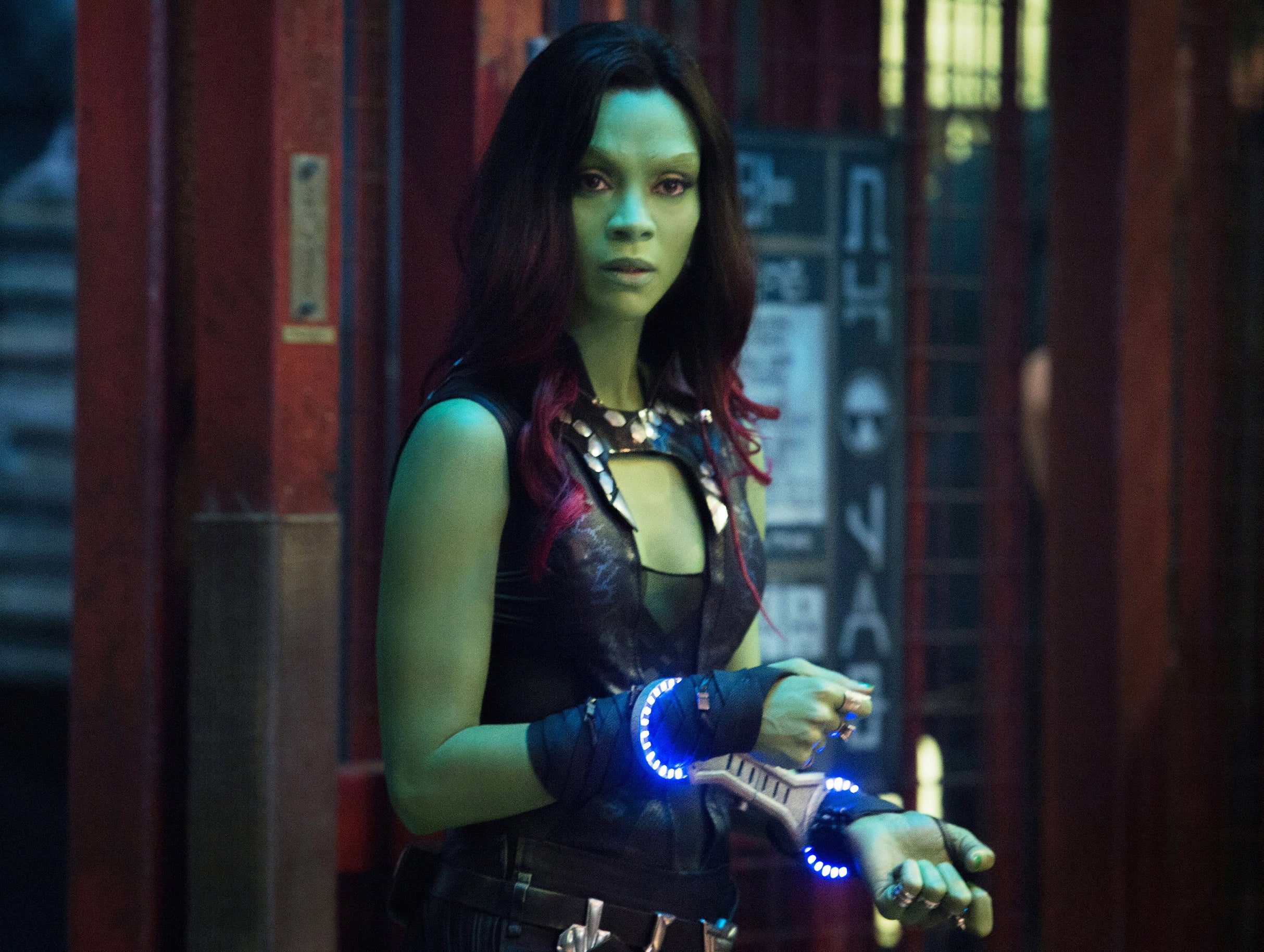 Zoe in character as Gamora
