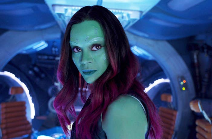 Zoe in character as Gamora