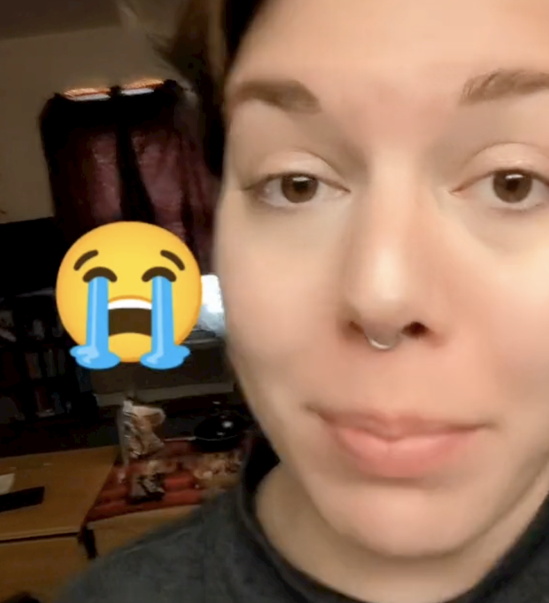 Scarlett with the sobbing emoji