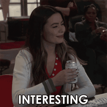Miranda Cosgrove in the iCarly reboot saying interesting