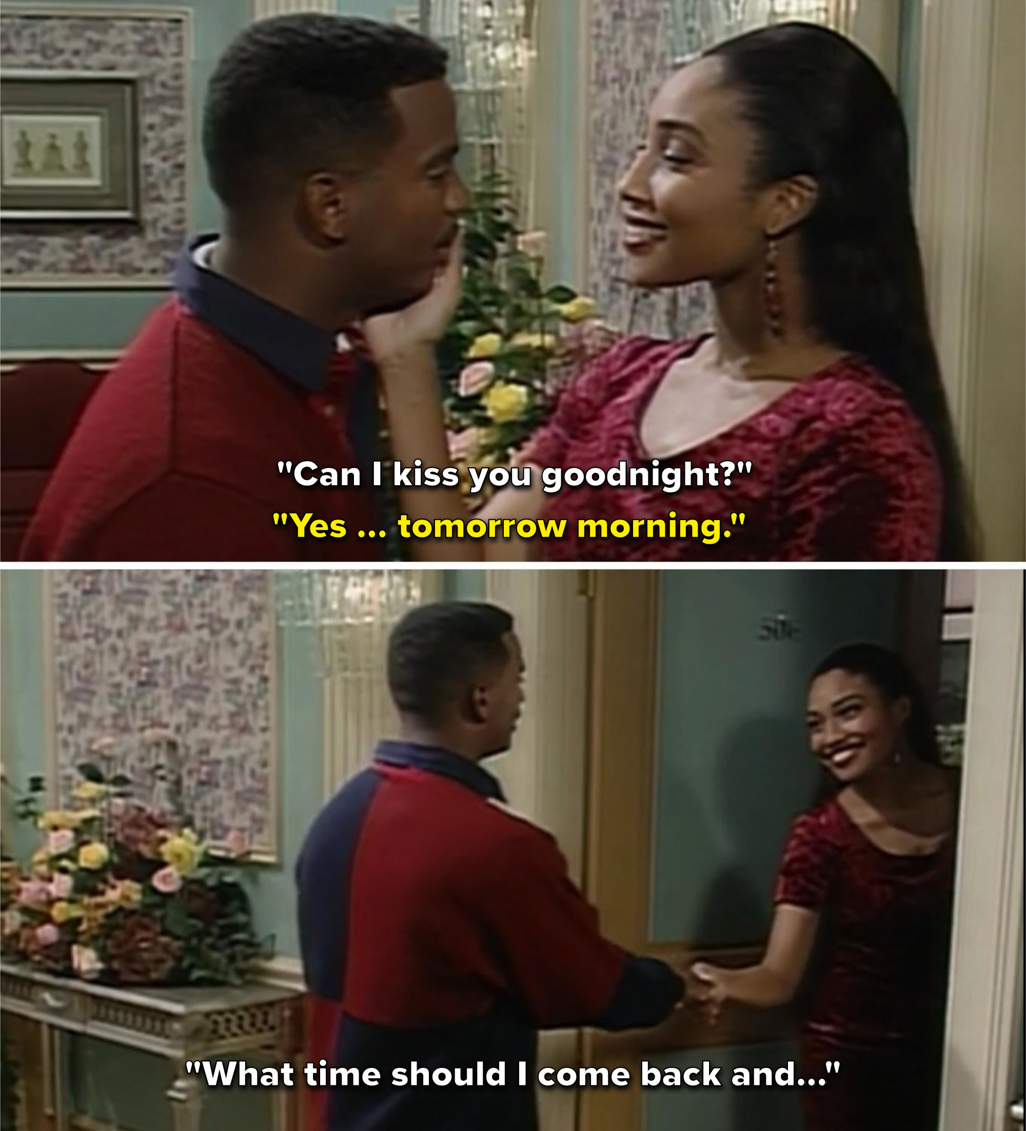 Carlton&#x27;s date pulls him into her hotel room