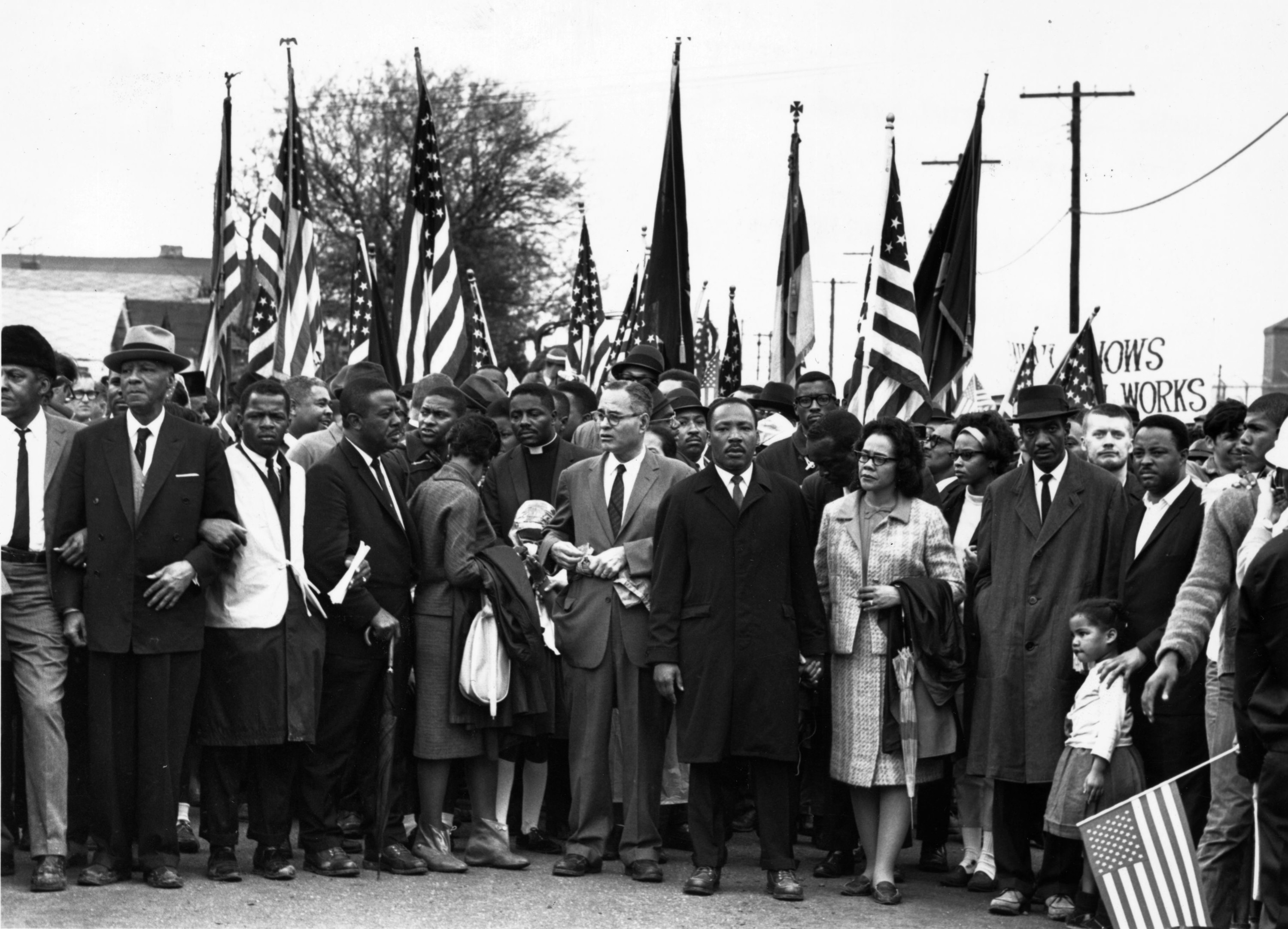 Dr. King with civil rights activists