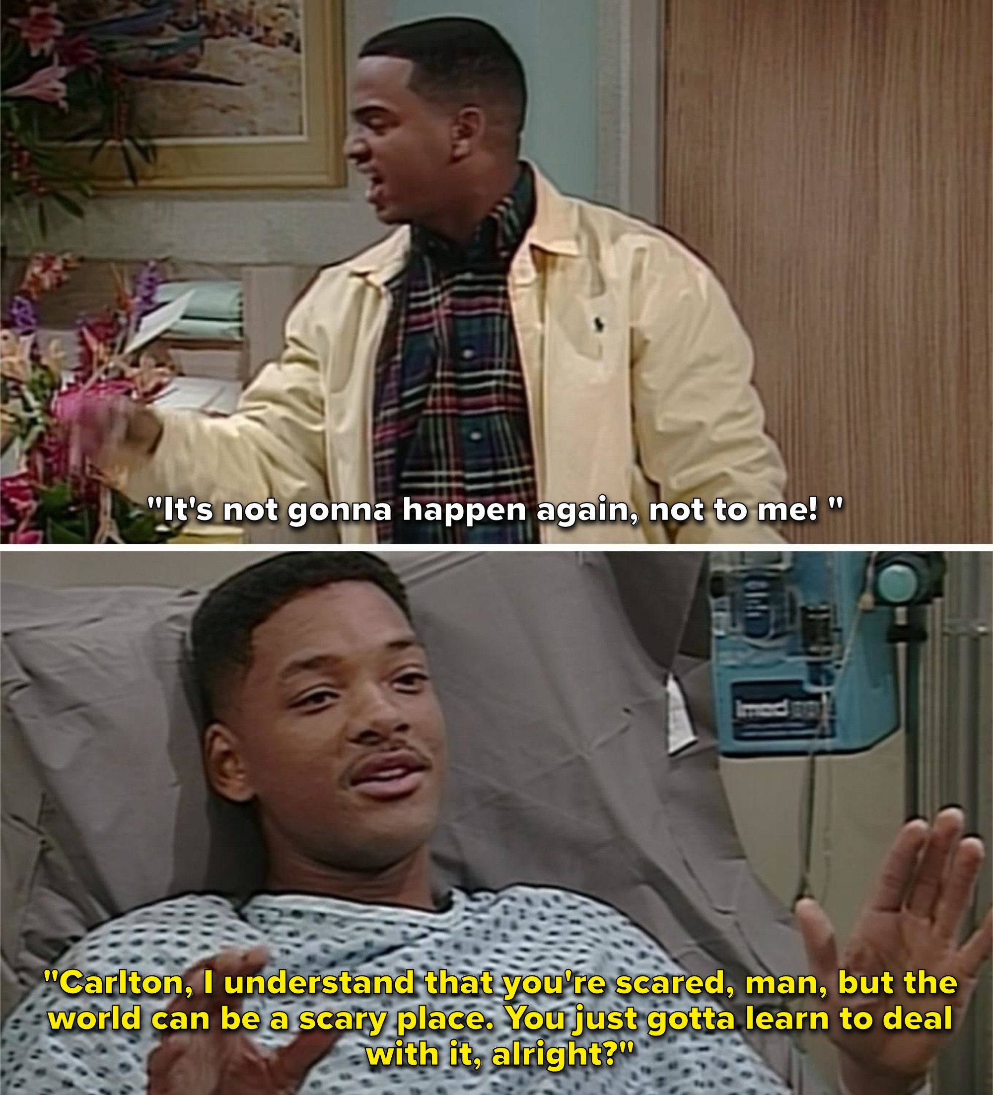 Will telling Carlton it's okay to be scared