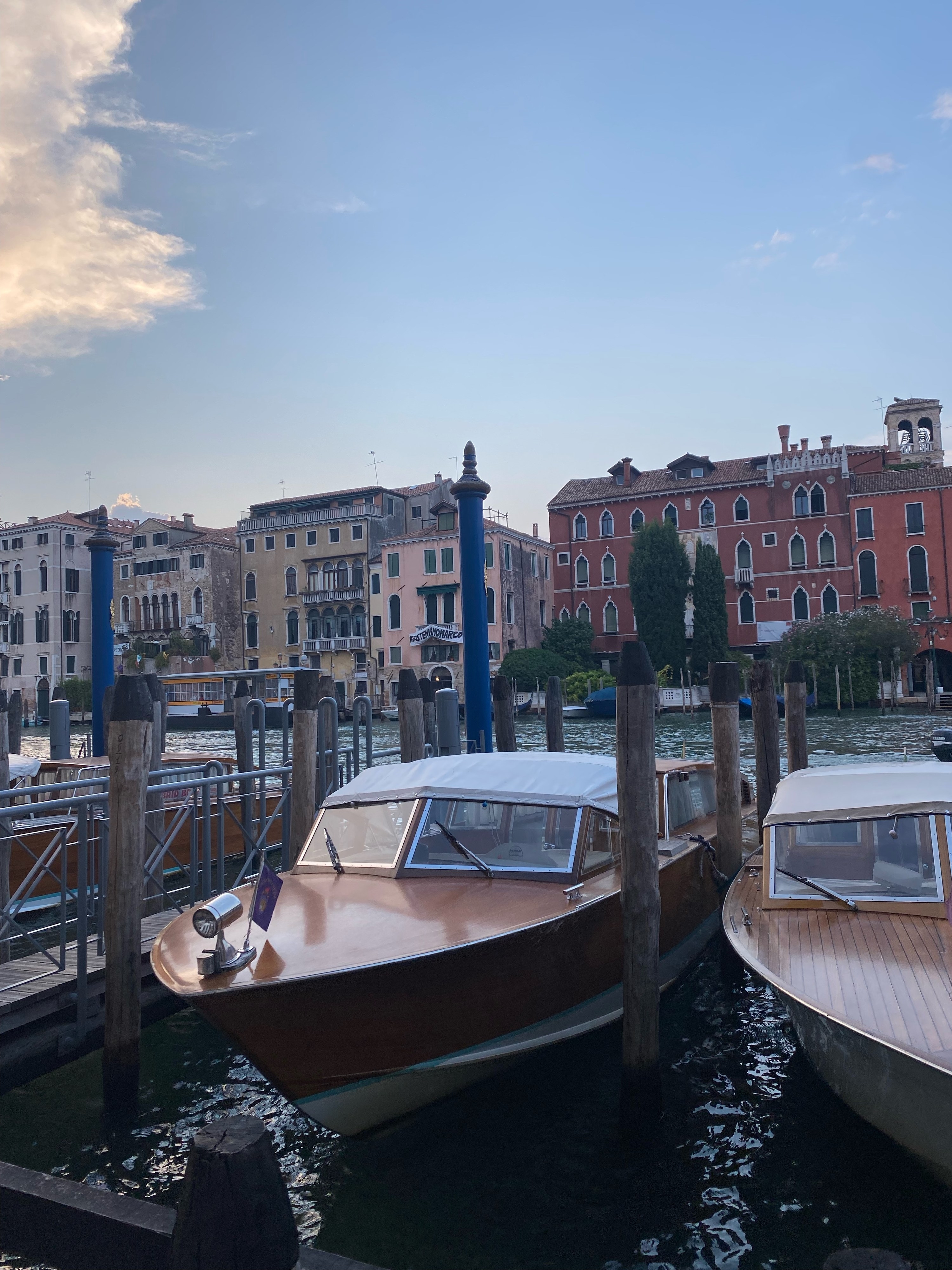 boats docked in Venice