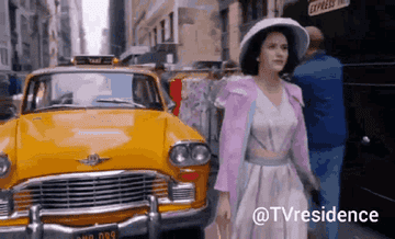Mrs Maisel a road crowded with traffic