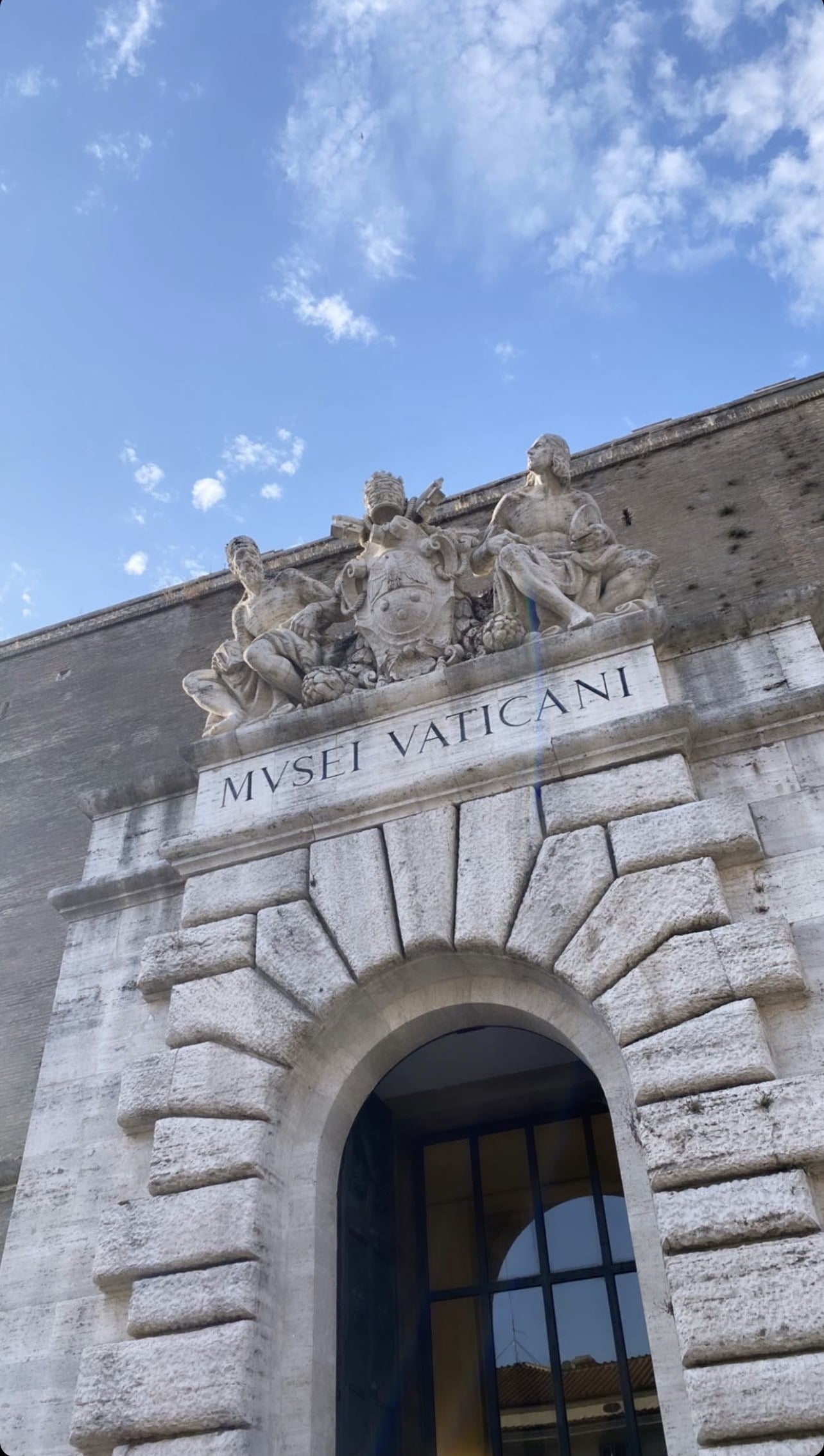 the entrance to the Vatican museum