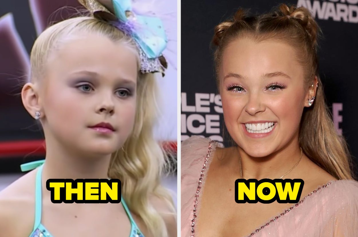 JoJo Siwa then as an eight year old and JoJo Siwa now at 19