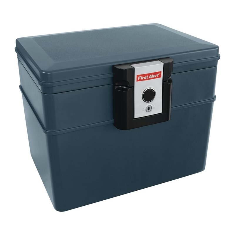 An image of a waterproof/fireproof file safe