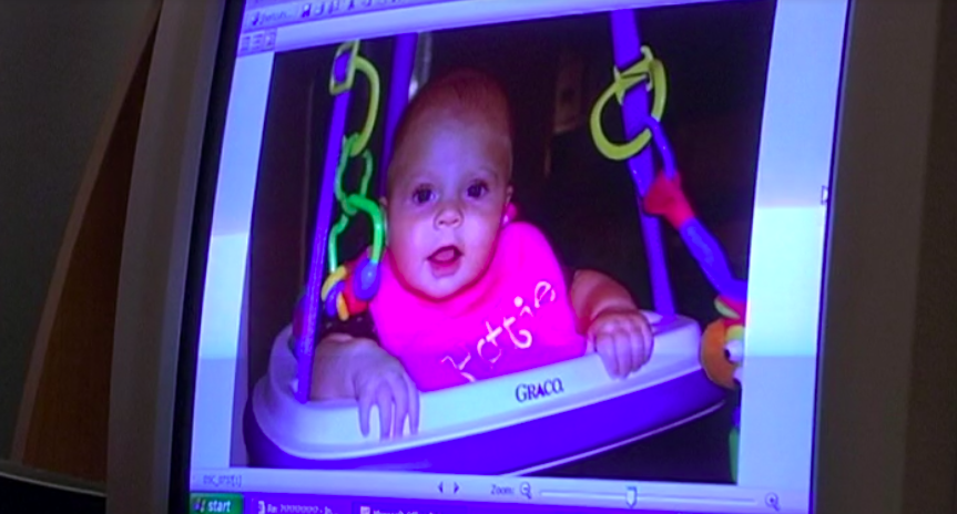 Baby carly in a high chair