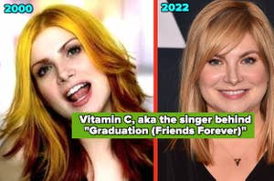 Vitamin C in her "Graduation (Friends Forever)" music video; Vitamin C today