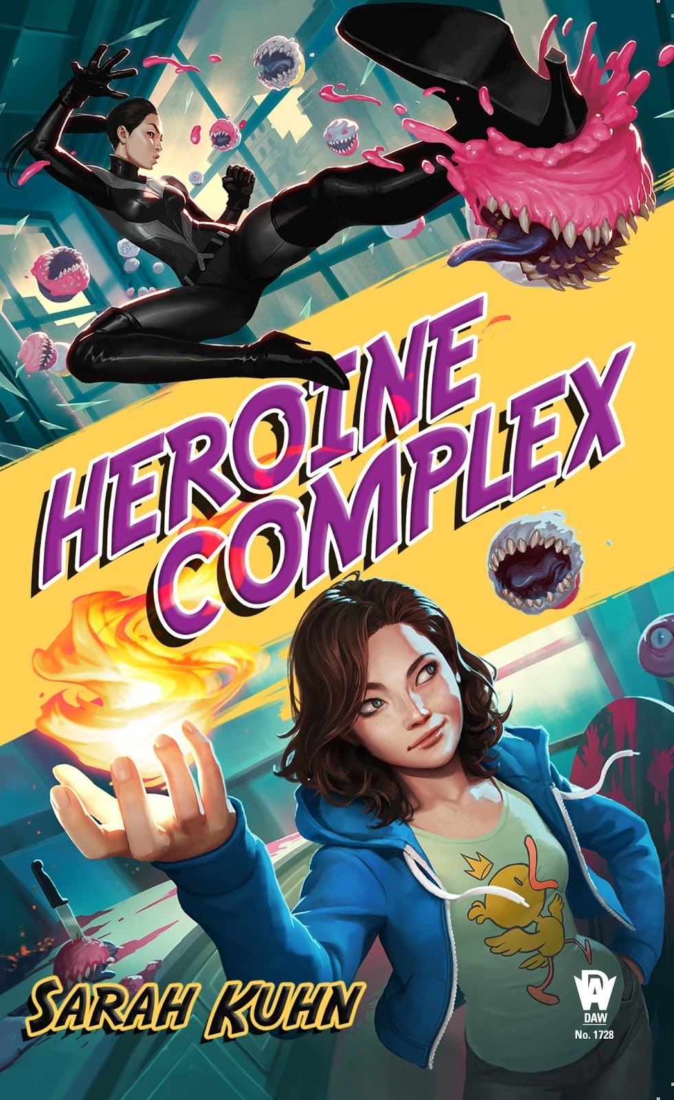 Heroine Complex obok cover. Book by Sarah Kuhn.