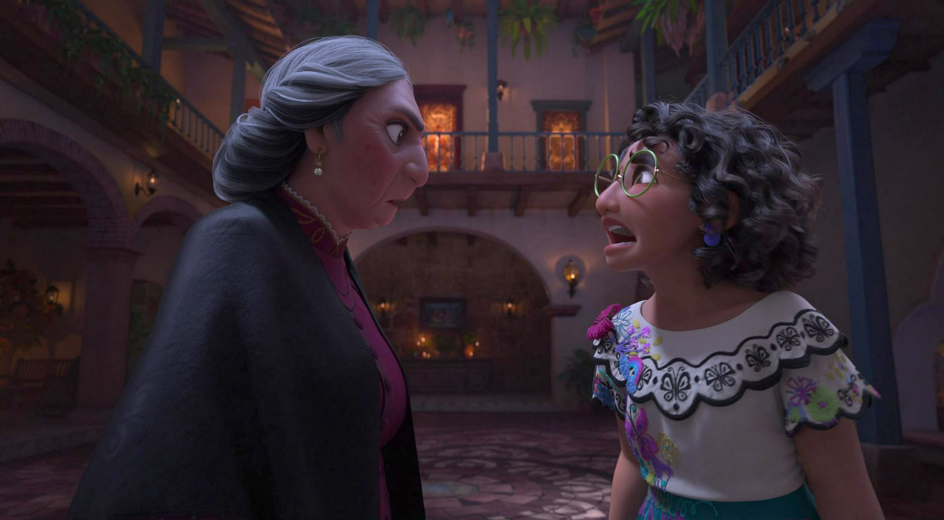 Mirabel arguing with her abuela in their home