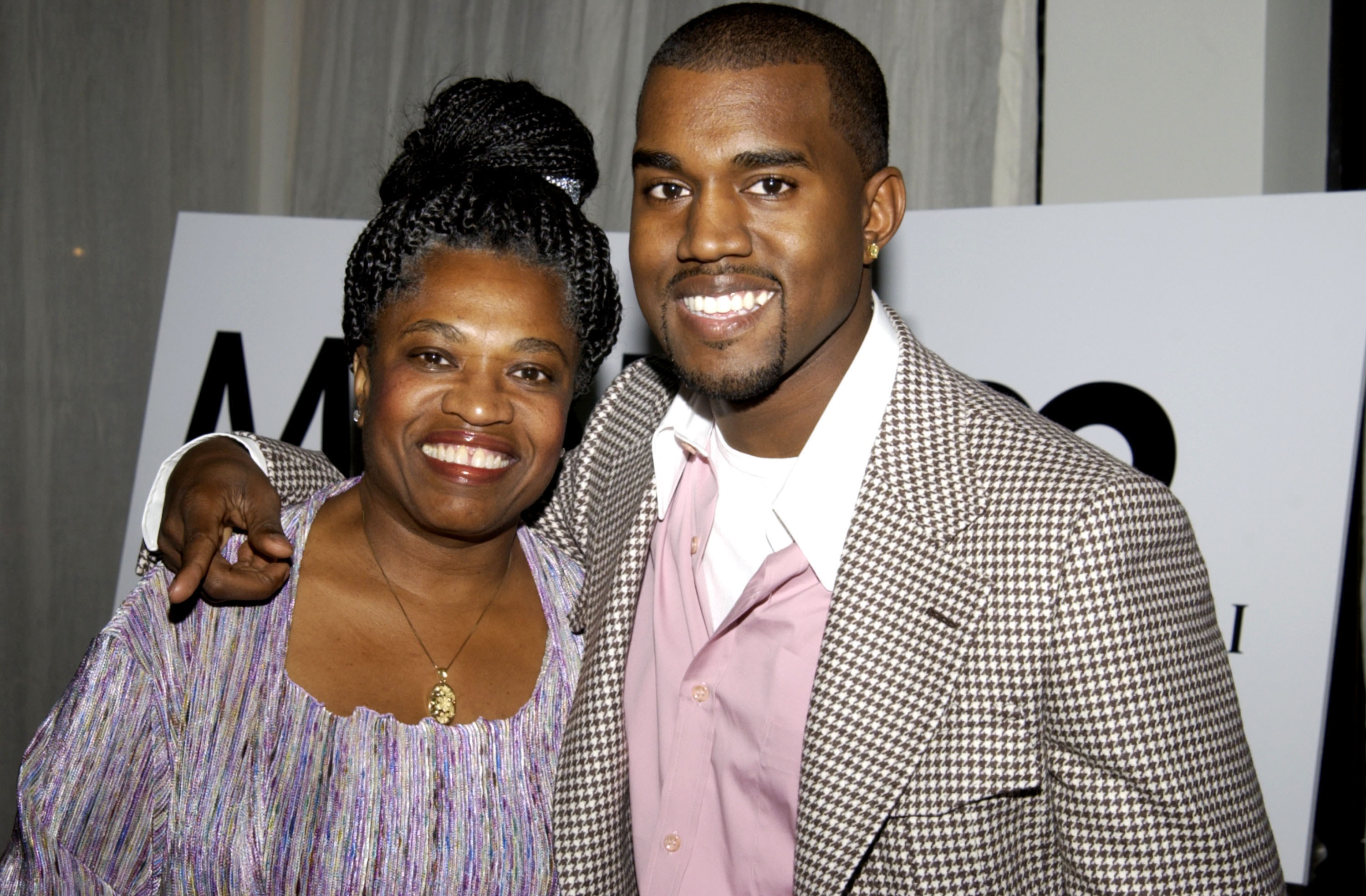 Recording artist Kanye West and his mother attend GQ Honors Bulgari &amp;amp; Men Who Make NY Look Great at Table 50 October 20, 2004 in New York City