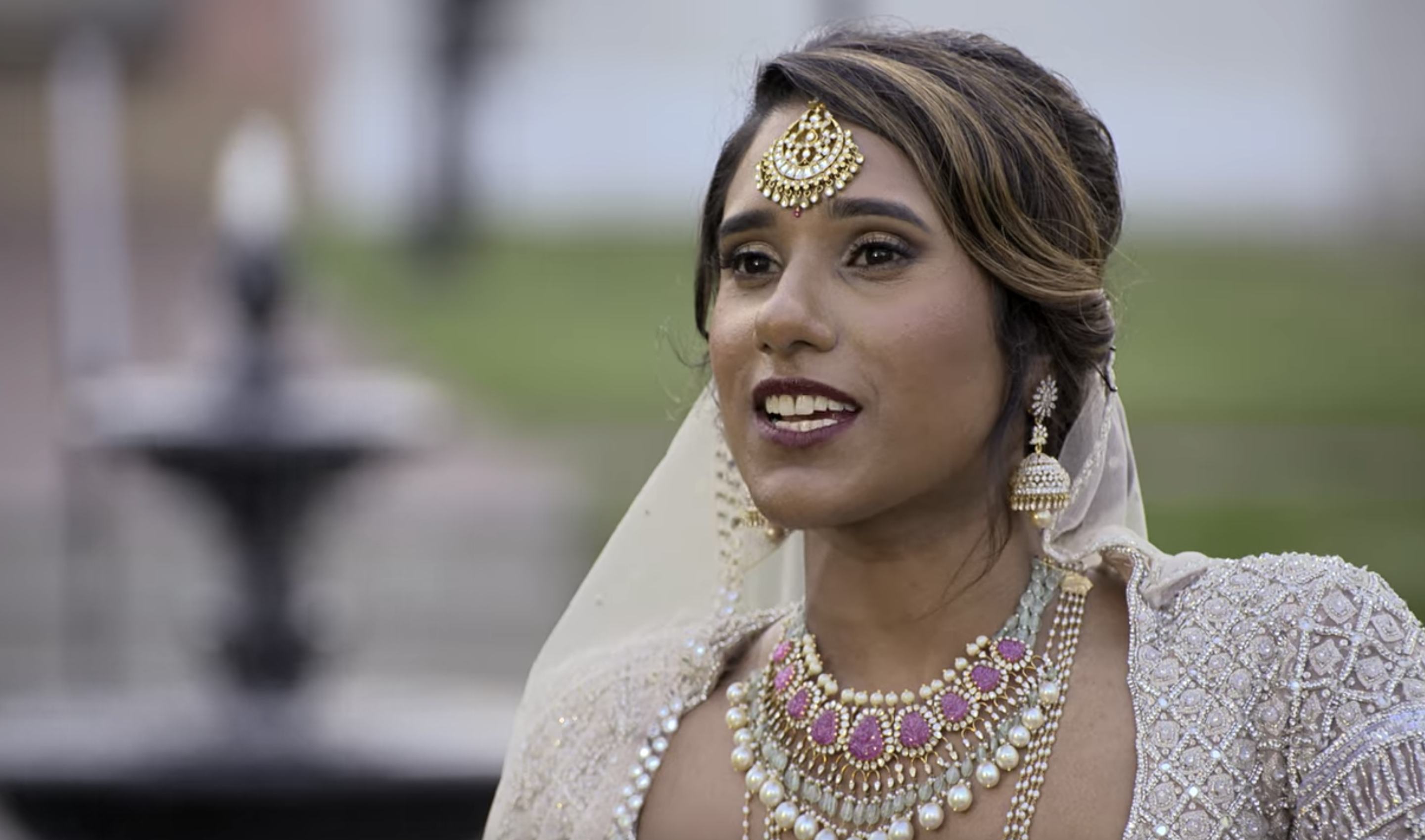 Deepti in her wedding attire