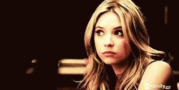 A GIF of Hanna from PLL saying &quot;yeah&quot;