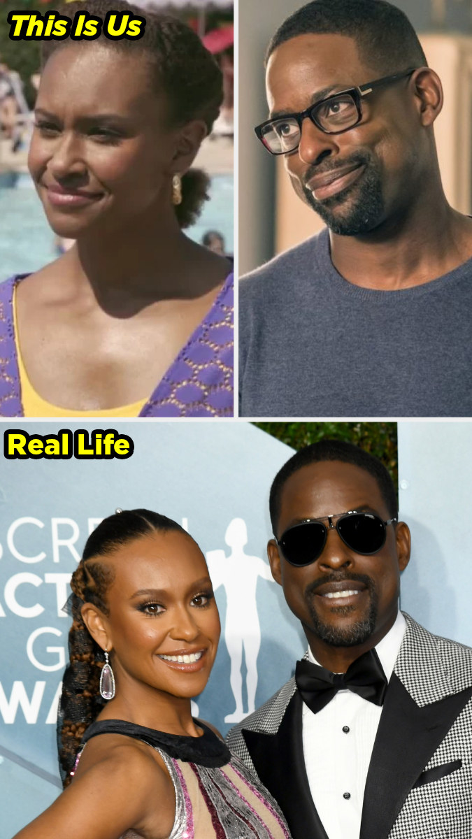 Ryan Michelle Bathe and Sterling K. Brown in This is Us vs. in real life