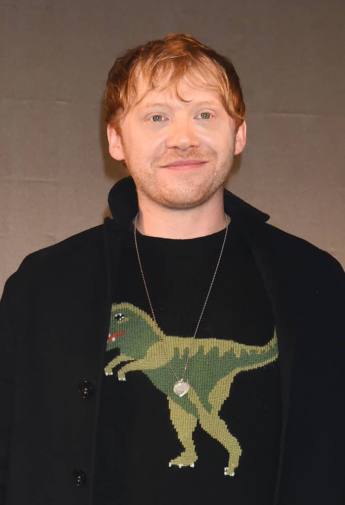 Rupert smiling and wearing a dinosaur top