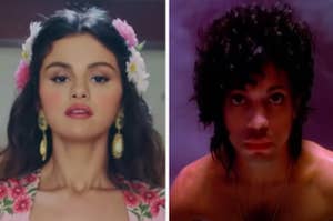 Selena Gomez is on the left with Prince on the right