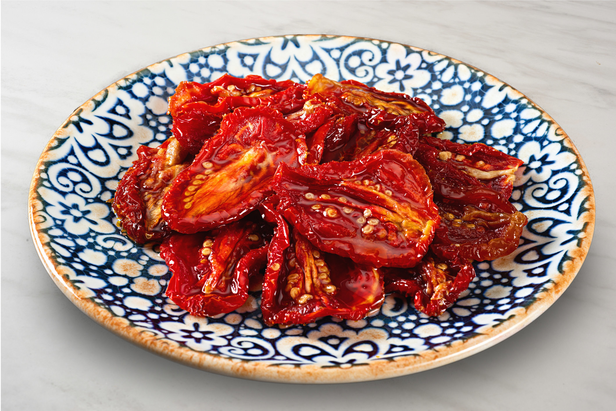 A plate of sun-dried tomatoes