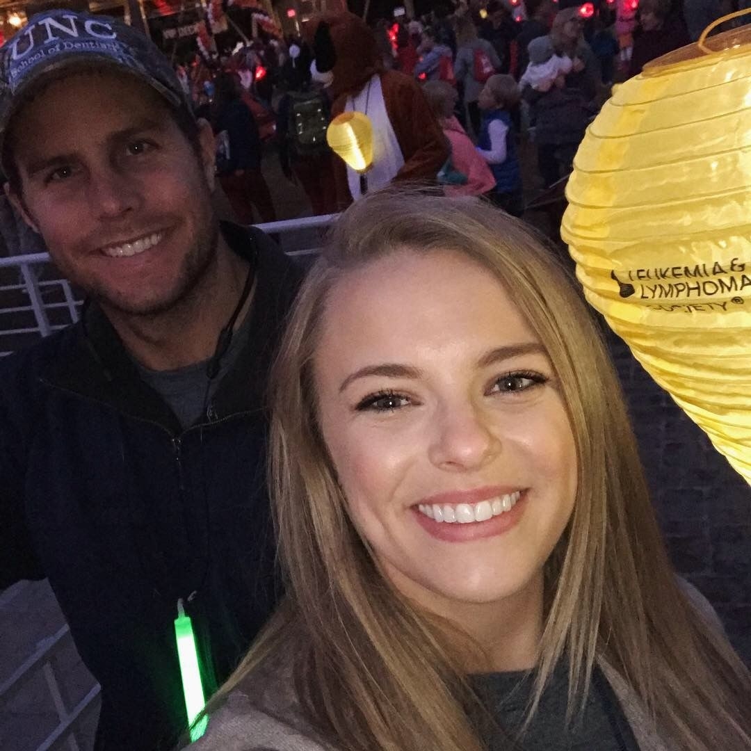A selfie of Courtney at the Light The Night event