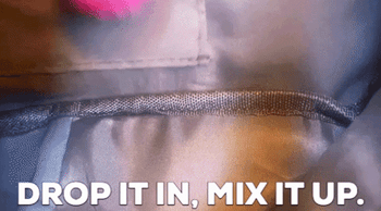 gif of the ball being dropped in a purse and getting shook up