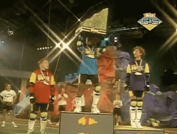 kids in first, second, and third place on GUTS
