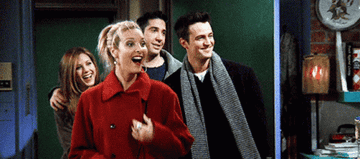 Phoebe Buffay jumping around in &quot;Friends&quot;