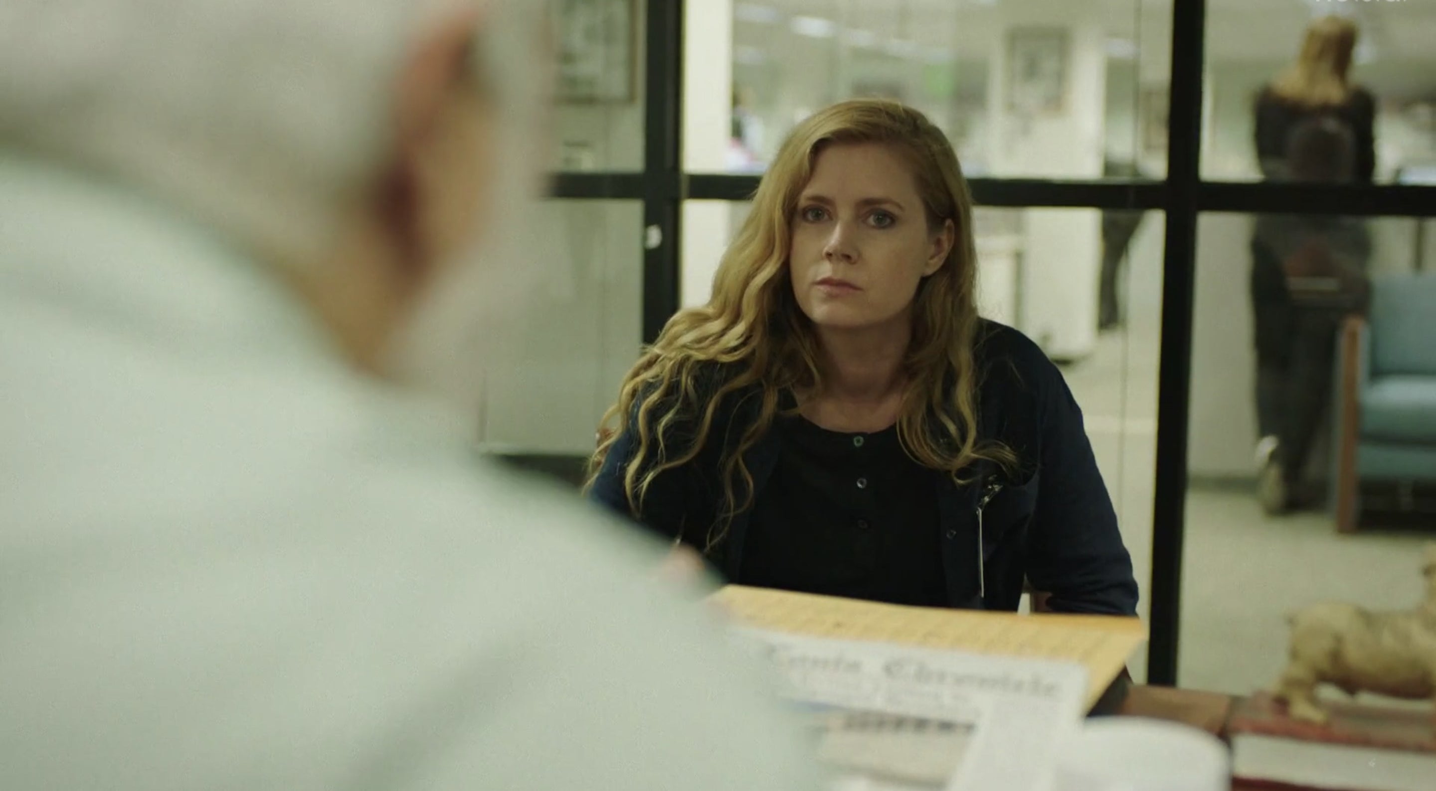 Amy Adams' character conversing with someone