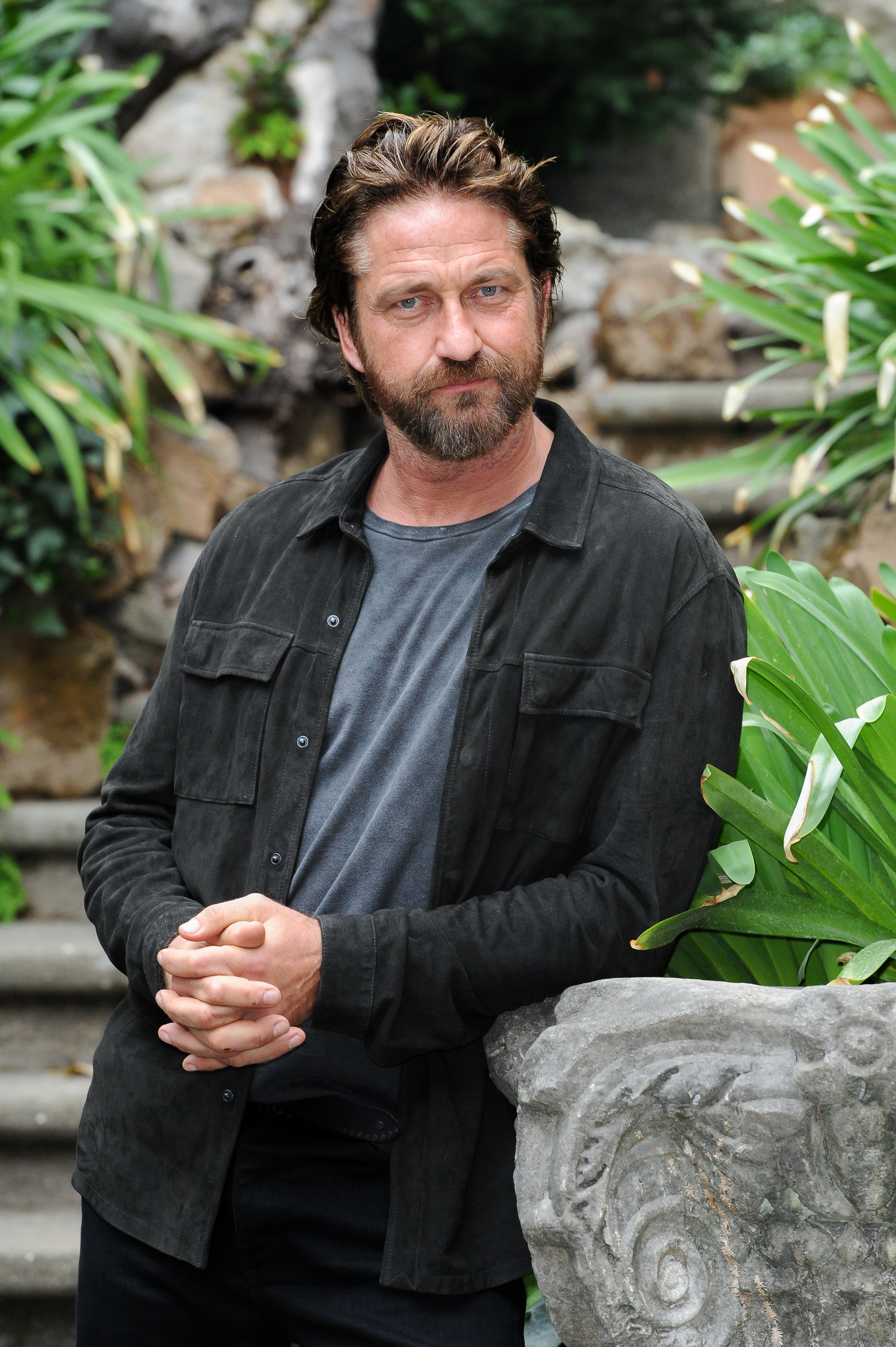Gerard Butler photographed at the Hotel De Russie during the photocall of the film Geostorm