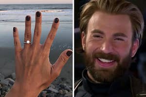 engagement ring and chris evans