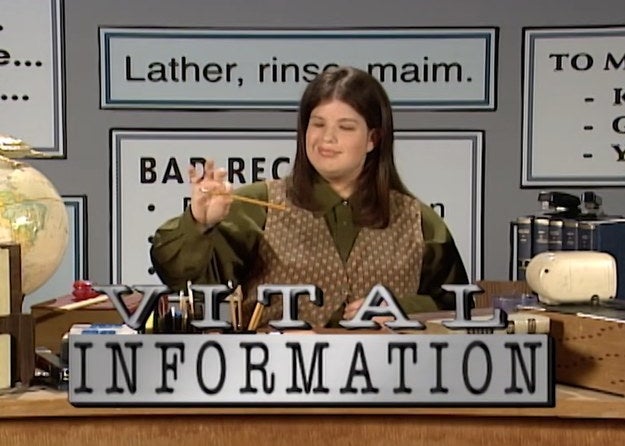 Lori Beth Denberg at the Vital Information desk