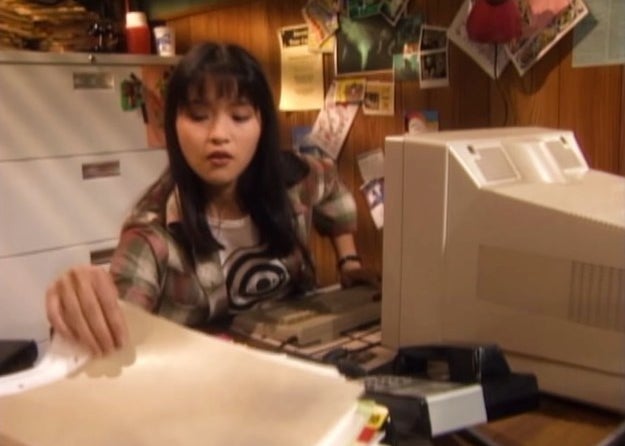 Shelby Woo looking at a secret file