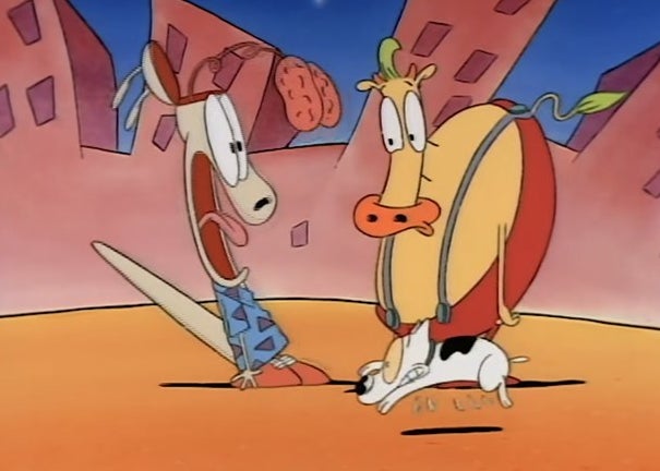 Rocko, Heffer, and Spunky on Rocko's Modern Life