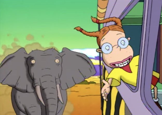 Eliza and an elephant on The Wild Thornberries