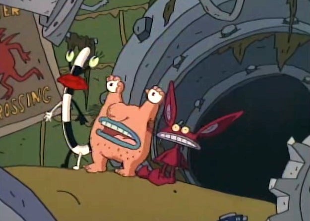 Oblina, Krumm, and Ickis on Aaahh Real Monsters