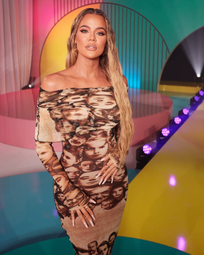 Khloe Kardashian poses for a photo at an event