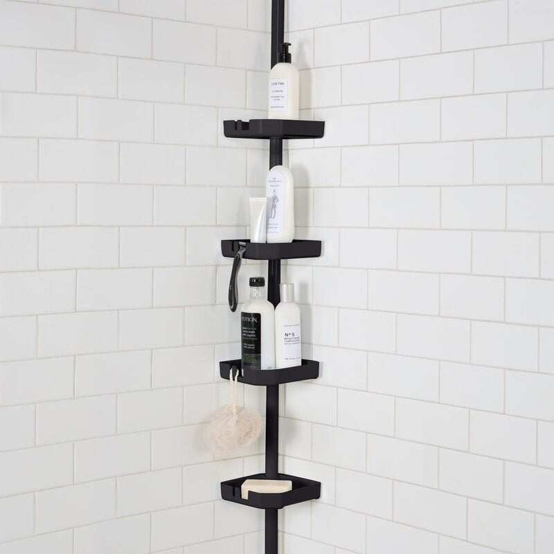 the black shower caddy