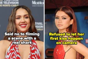 Jessica Alba, who said no to filming a scene with a real shark, and Zendaya, who refused to let her first kiss happen on camera