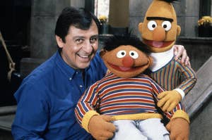 Emilio Delgado with Bert and Ernie from Sesame Street