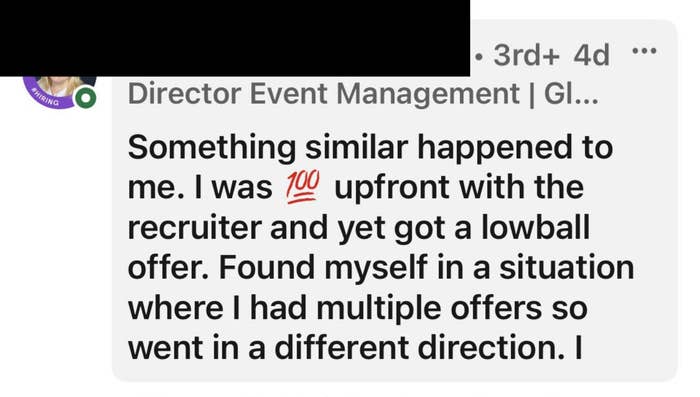 Something similar happened to me. I was 100 emoji upfront with the recruiter and yet got a lowball offer. Found myself in a situation where I had multiple offers so went in a different direction