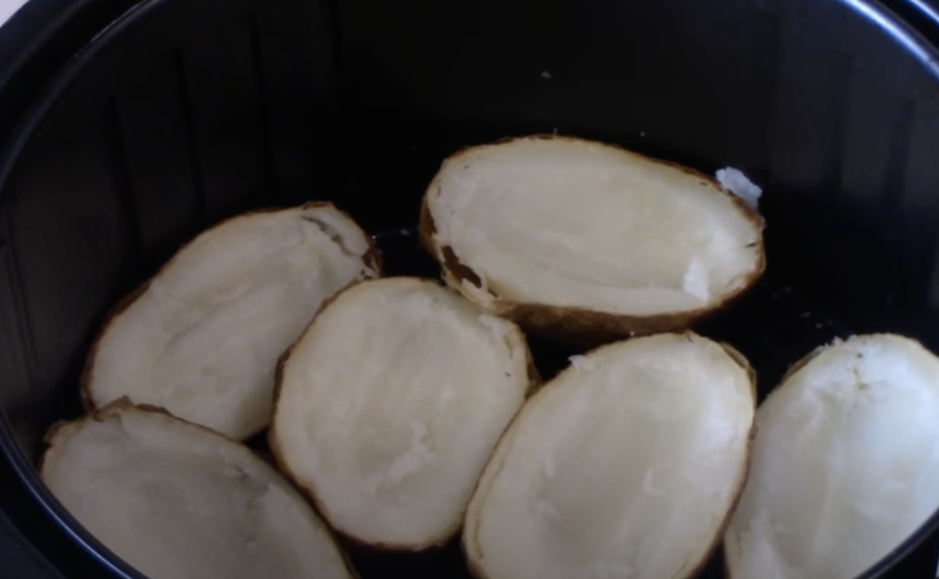 Potato skins in an air fryer