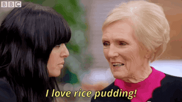 Mary in &quot;GBBS&quot; saying, &quot;I love rice pudding&quot;