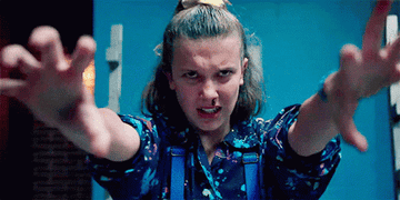 Eleven in &quot;Stranger Things&quot; using her powers