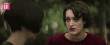 Fleabag looking at the camera with a revolted expression in &quot;Fleabag&quot;