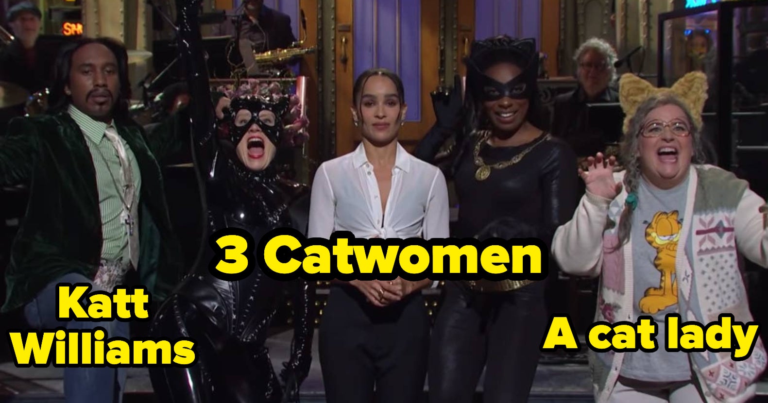 Kate McKinnon And Ego Nwodim Imitated Iconic Catwomen With Zoë Kravitz On  SNL, image size:1250x656