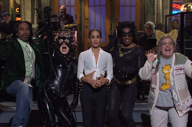 The SNL Cast Imitated Iconic Catwomen During Zoë Kravitz's Monologue