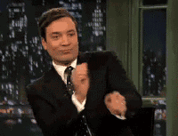 Jimmy Fallon dancing excitedly