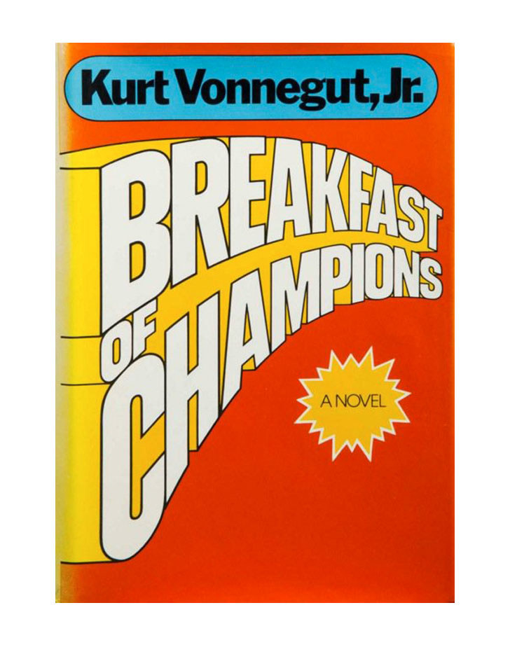 The book cover of &quot;Breakfast of Champions&quot; by Kurt Vonnegut.